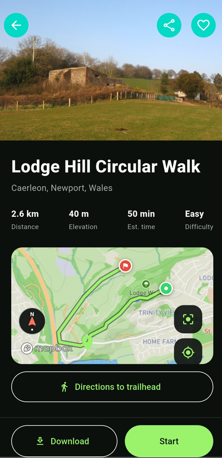Lodge Hill Circular Walk details and route map